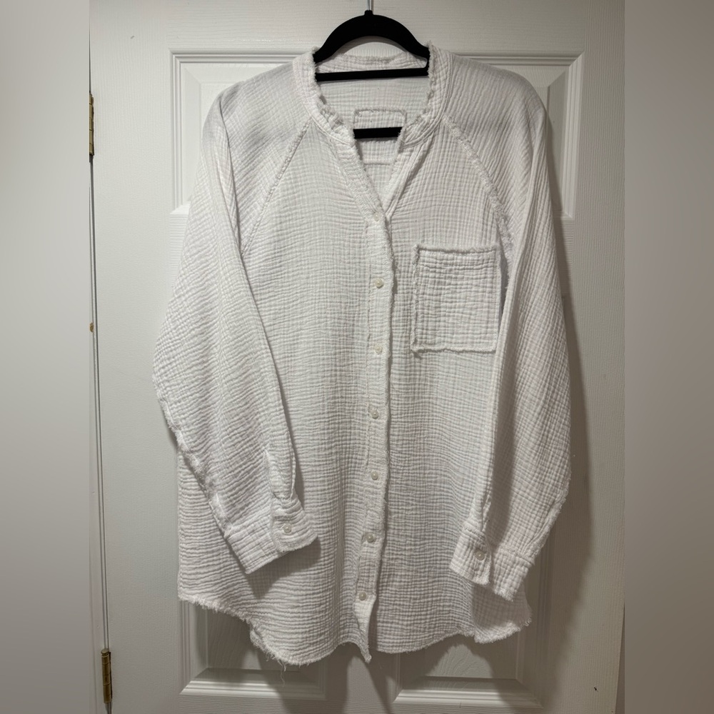 Aerie Oversized Cotton Button Up